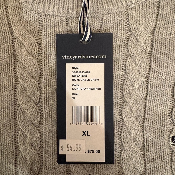 Boys Vineyard Vines Cable Crew - Picture 2 of 2